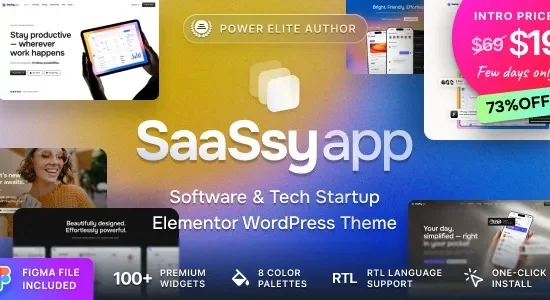 SaaSsy App - Software, SaaS & Tech Startup WordPress Theme