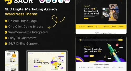 Saor 1.0.0 – SEO Digital Marketing Agency WordPress Theme