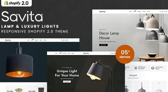 Savita - Lamp & Luxury Lights Responsive Shopify 2.0 Theme