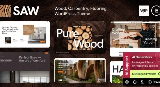 Saw – Wood, Carpentry, Flooring WordPress Theme