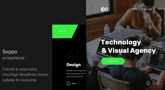 Seppo – Corporate One Page WordPress Theme