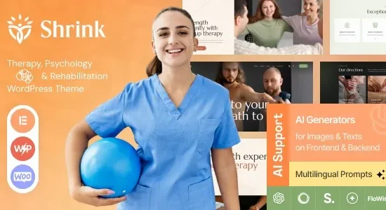 Shrink – Therapy, Psychology & Rehabilitation WordPress Theme