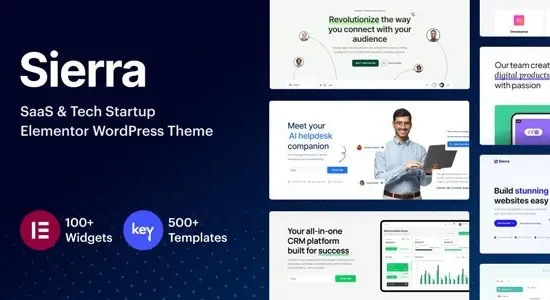 Sierra – SaaS & Tech Startup Elementor WordPress Theme
