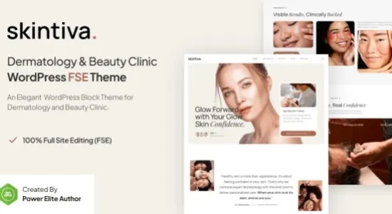 Skintiva – Dermatology & Beauty Clinic Gutenverse FSE WordPress Theme