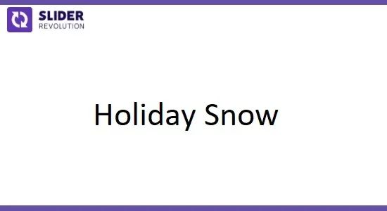 Slider Revolution Holiday Snow