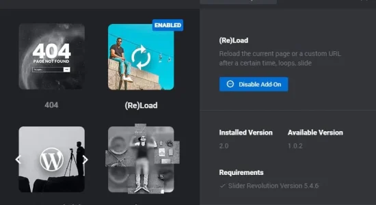 Slider Revolution Reload Add-On