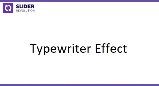 Slider Revolution Typewriter Effect