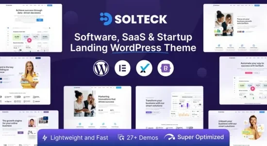 SolTeck - Software, Startup & SaaS Landing WordPress Theme