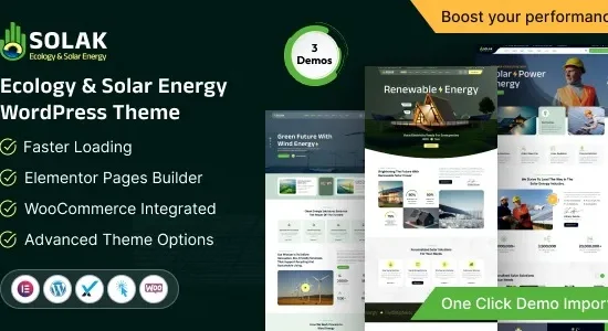Solak - Ecology & Solar Energy WordPress Theme