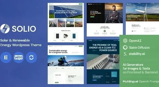 Solio - Solar & Renewable Energy WordPress Theme