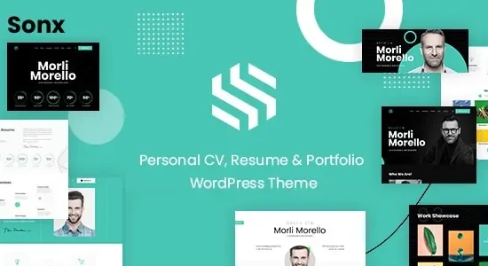 Sonx – Personal Resume and Portfolio WordPress Theme​