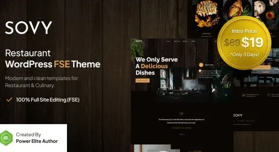 Sovy – Restaurant FSE WordPress Theme