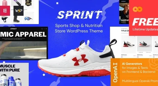 Sprint – Sports Shop & Nutrition Store WordPress Theme