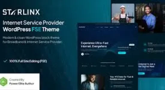 Starlinx – Broadband & Internet Service Provider FSE WordPress Theme