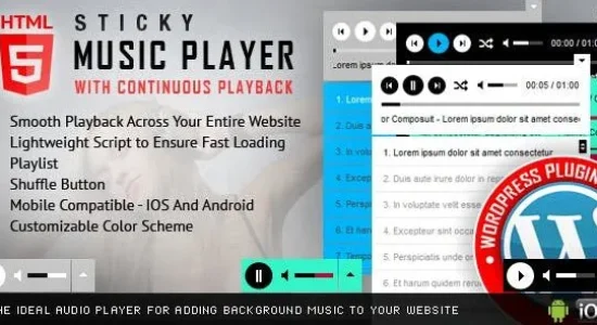 Sticky HTML5 Music Player – WordPress Plugin