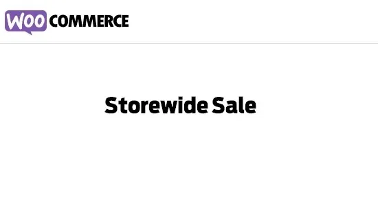 Storewide Sale For WooCommerce