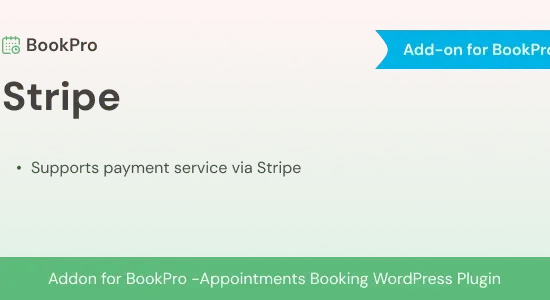 Stripe Payment Add-on for BookPro Plugin