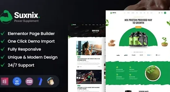 Suxnix – Health Supplement WordPress Theme