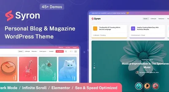 Syron – Personal Blog & Magazine WordPress Theme