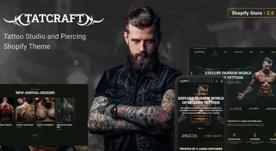 Tatcraft Tattoo Shop Shopify Theme