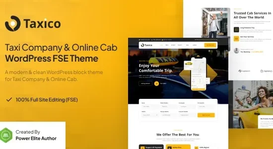 Taxico – Taxi Company & Online Cab Service FSE WordPress Theme