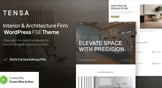 Tensa - Interior Design & Architecture Firm FSE WordPress Theme