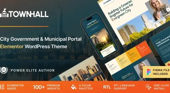 Town Hall – Municipal Portal & Local City Government WordPress Theme