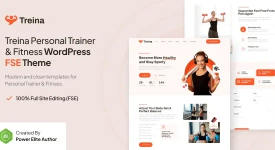 Treina – Personal Trainer & Fitness FSE WordPress Theme