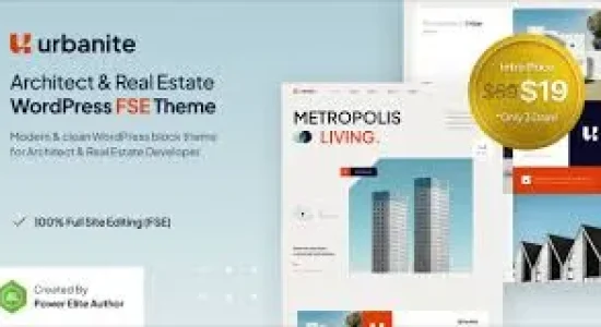 Urbanite – Architect & Real Estate Developer FSE WordPress Theme
