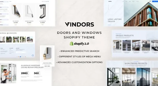 Vindors - Door Systems & Windows Shopify Theme