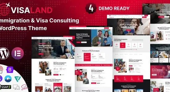 Visaland – Immigration and Visa Consulting WordPress Theme