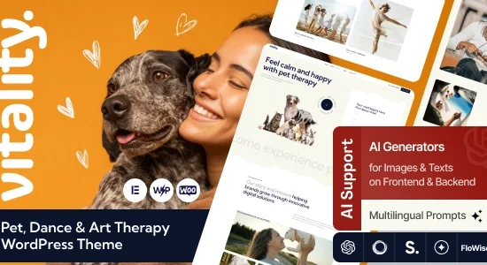 Vitality – Pet, Dance & Art Therapy WordPress Theme