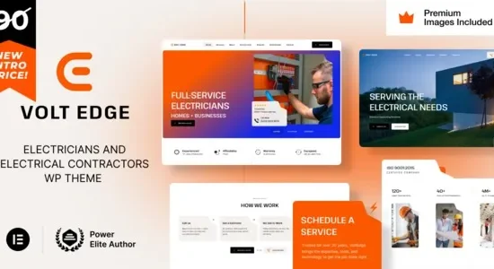 VoltEdge – Electrician Electrical Contractor WordPress Theme