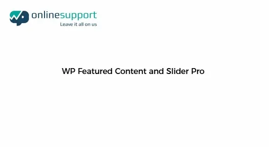 WP OnlineSupport WP Featured Content and Slider Pro