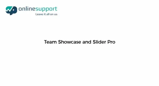 WP OnlineSupport WP Team Showcase and Slider Pro