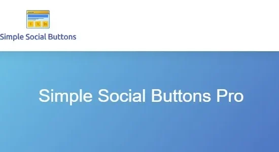 WPBrigade Simple Social Buttons Pro