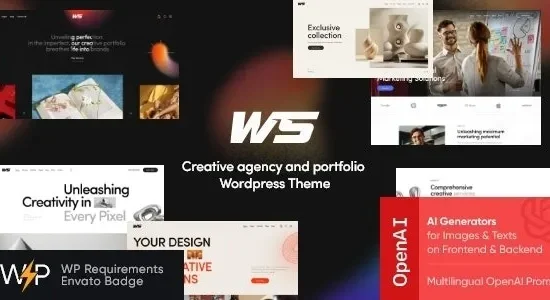Wabi-Sabi Creative Agency and Portfolio WordPress Theme