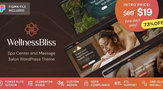 Wellness Bliss – Massage Salon & Spa WordPress Theme