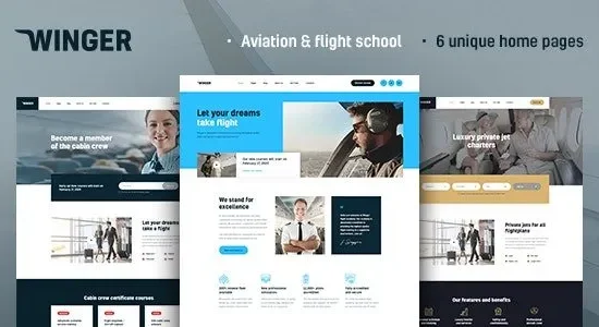 Winger Aviation & Flight School WordPress Theme