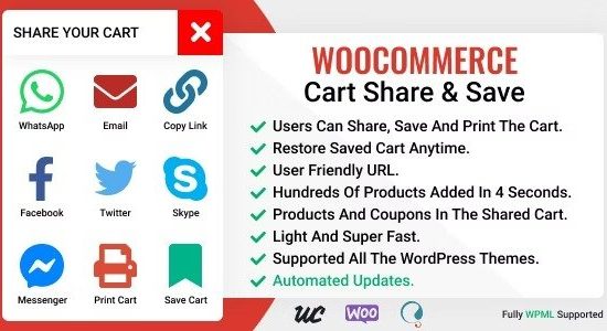 WooCommerce Cart Share and Save 3.2.2
