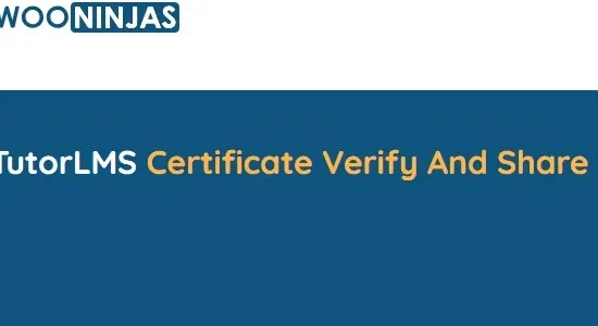 WooNinjas TutorLMS Certificate Verify and Share