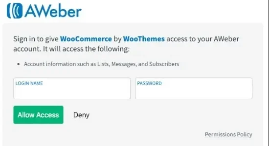Woocommerce AWeber Newsletter Subscription