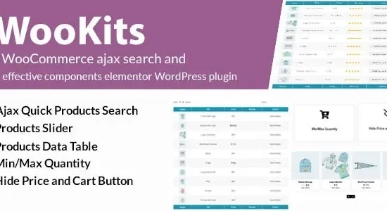 Wookits – WooCommerce ajax search and effective components elementor WordPress plugin
