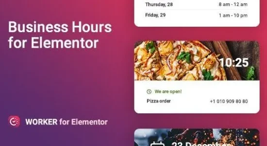 Worker – Business hours widget for Elementor