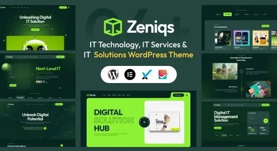 Zeniqs IT - Technology and IT Solutions WordPress Theme