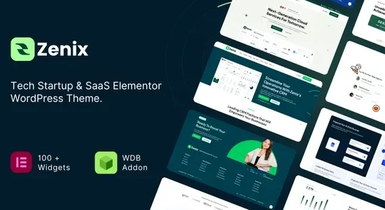 Zenix – Tech Startup & SaaS Elementor WordPress Theme