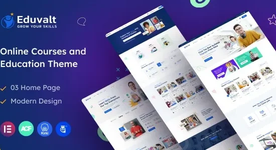 Eduvalt 2.0.2 – Online Courses & Education WordPress Theme + RTL