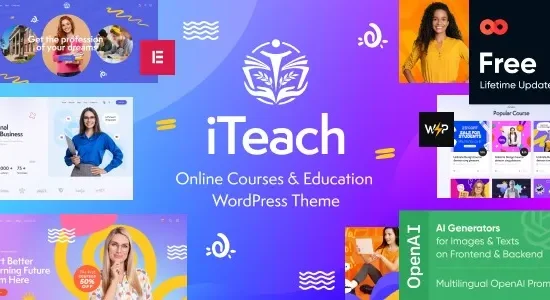 iTeach 1.0.0 – Online Courses & Education WordPress Theme