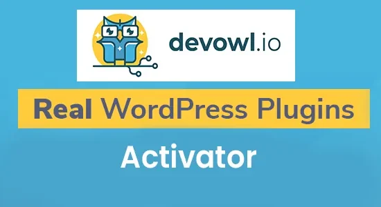 real wordpress plugin activator