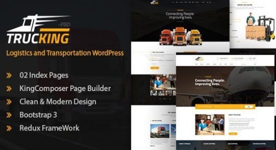 Trucking Logistics and Transportation WordPress Theme